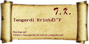 Tengerdi Kristóf névjegykártya