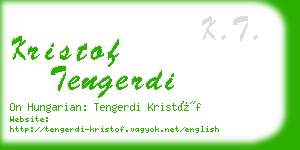 kristof tengerdi business card